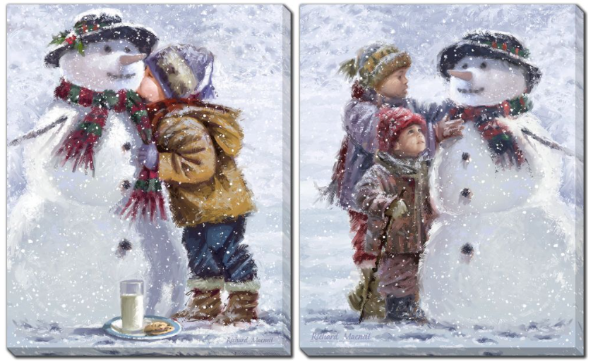 Cadre Snowman set of two