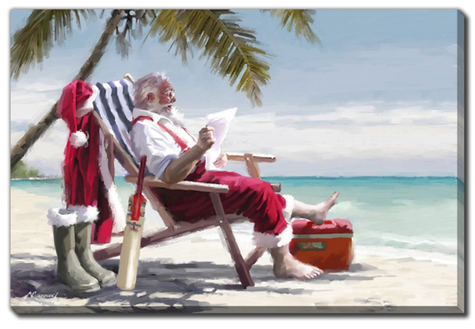 Cadre Santa on beach